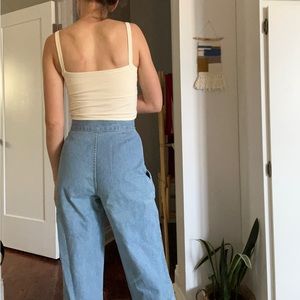 Vintage pleated high rise jeans